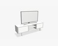TV On Cabinet 3D 모델 