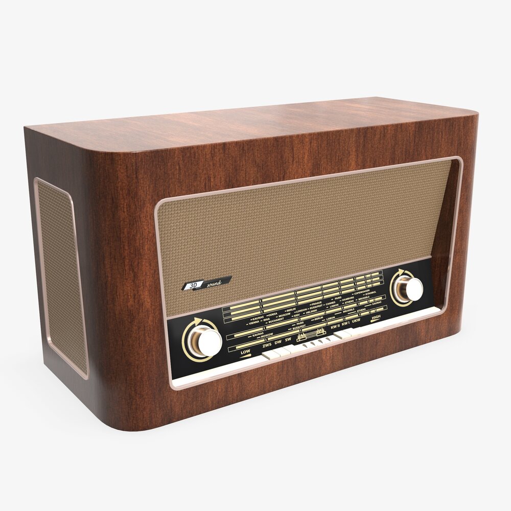 Vintage Radio 01 Modelo 3D