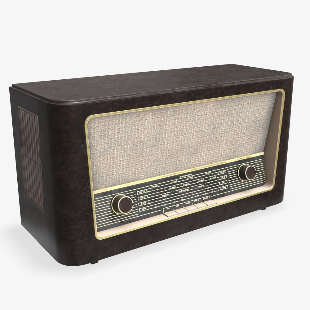 Vintage Radio 02 Modello 3D