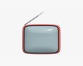 Vintage Red TV 3D 모델 