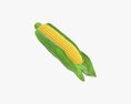 Corn With Leaves 3D-Modell