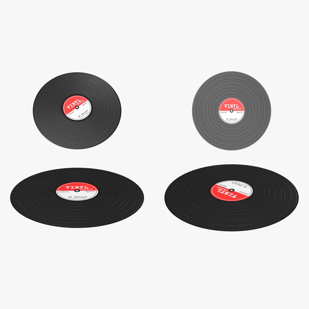Vinyl Record Mockup 02 3Dモデル