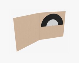 Vinyl Record With Cover Mockup 01 3D 모델 