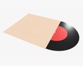 Vinyl Record With Cover Mockup 02 3D-Modell