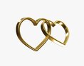 Wedding Rings Heart Shaped 3D модель