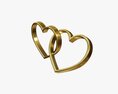 Wedding Rings Heart Shaped 3D-Modell