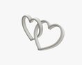 Wedding Rings Heart Shaped 3D-Modell