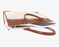Woman Briefcase Travel Bag Handbag On Ground 3D模型