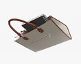 Woman Briefcase Travel Bag Handbag On Ground Modello 3D