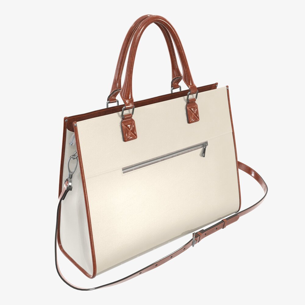 Woman Briefcase Travel Shoulder Bag Handbag 3D model