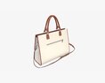 Woman Briefcase Travel Shoulder Bag Handbag Modello 3D