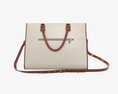 Woman Briefcase Travel Shoulder Bag Handbag Open 3d model