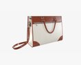 Woman Briefcase Travel Shoulder Bag Handbag Open 3D модель