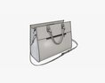 Woman Briefcase Travel Shoulder Bag Handbag Open 3D-Modell