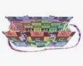 Woman Briefcase Travel Shoulder Bag Handbag Open Modelo 3d