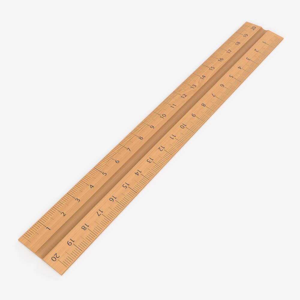 Wooden Ruler 01 Modèle 3D