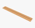 Wooden Ruler 01 3D 모델 