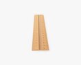 Wooden Ruler 01 3D модель