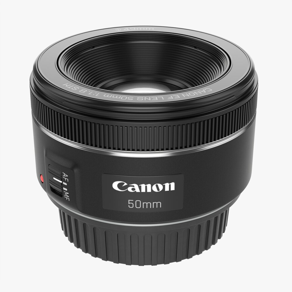 Canon EOS EF 50mm STM Lens 3D 모델 