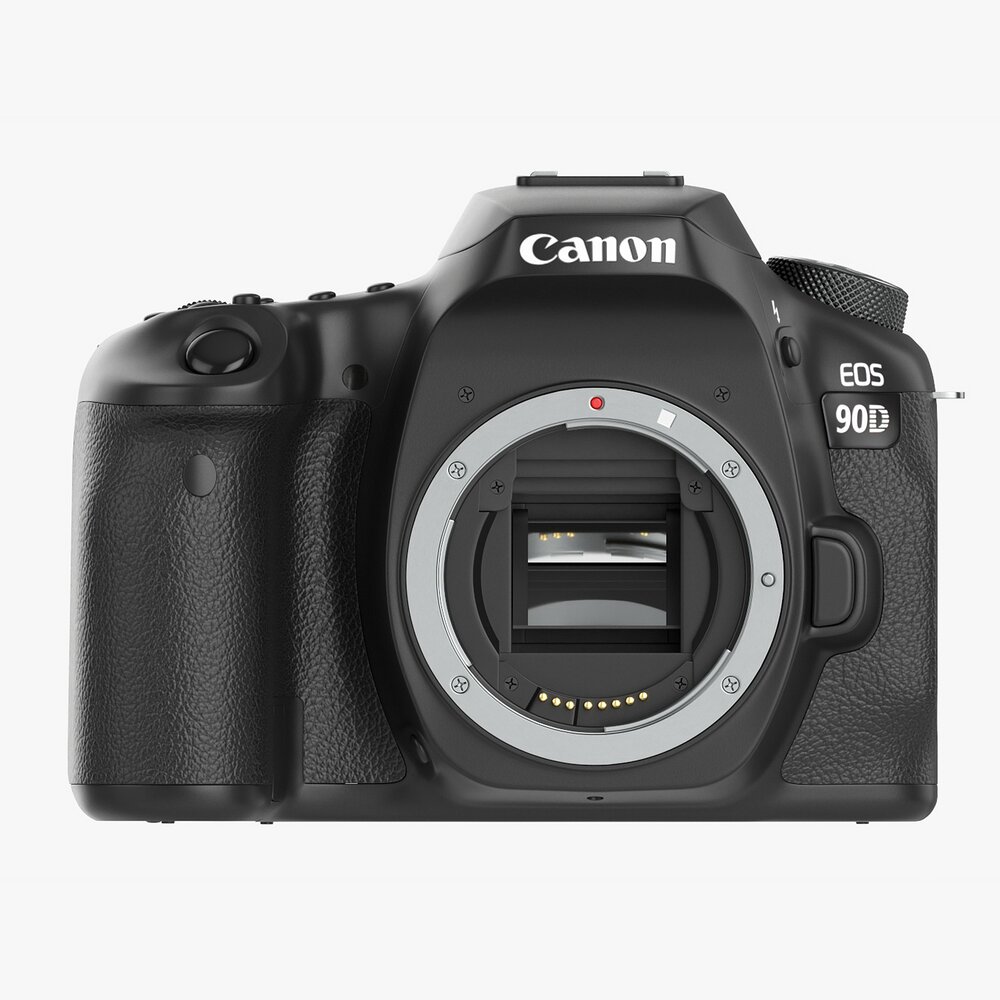 Canon EOS 90D DSLR Camera Body Closed 3D model