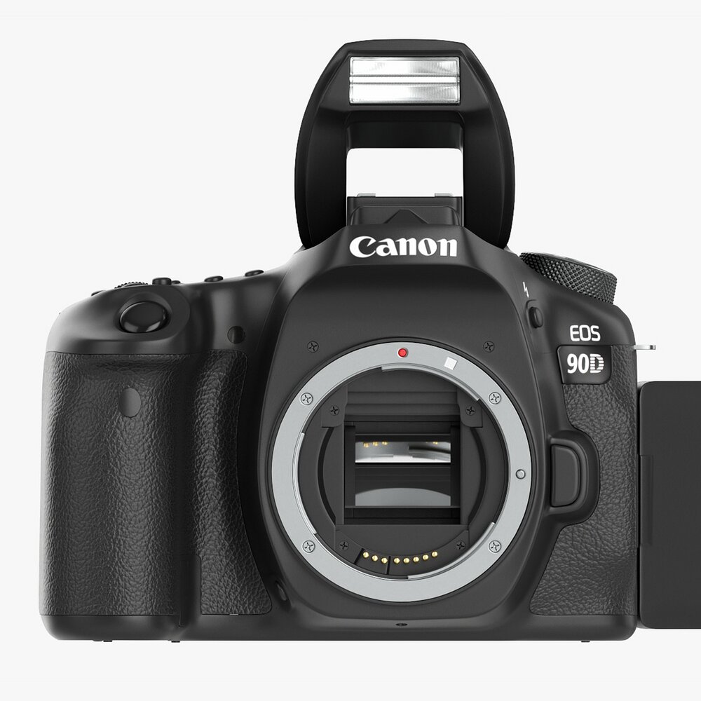 Canon EOS 90D DSLR Camera Body Open 3Dモデル