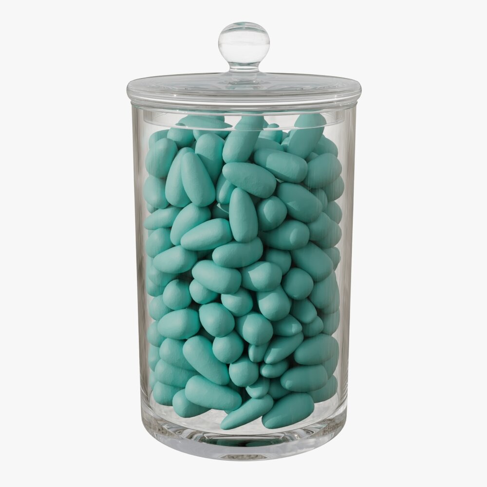 Jar Full Of Almonds 3D-Modell