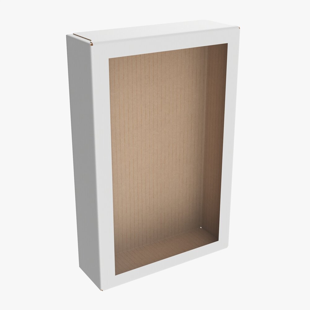 Cardboard Box With Window 01 3D 모델 