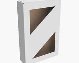 Cardboard Box With Window 04 Modèle 3D