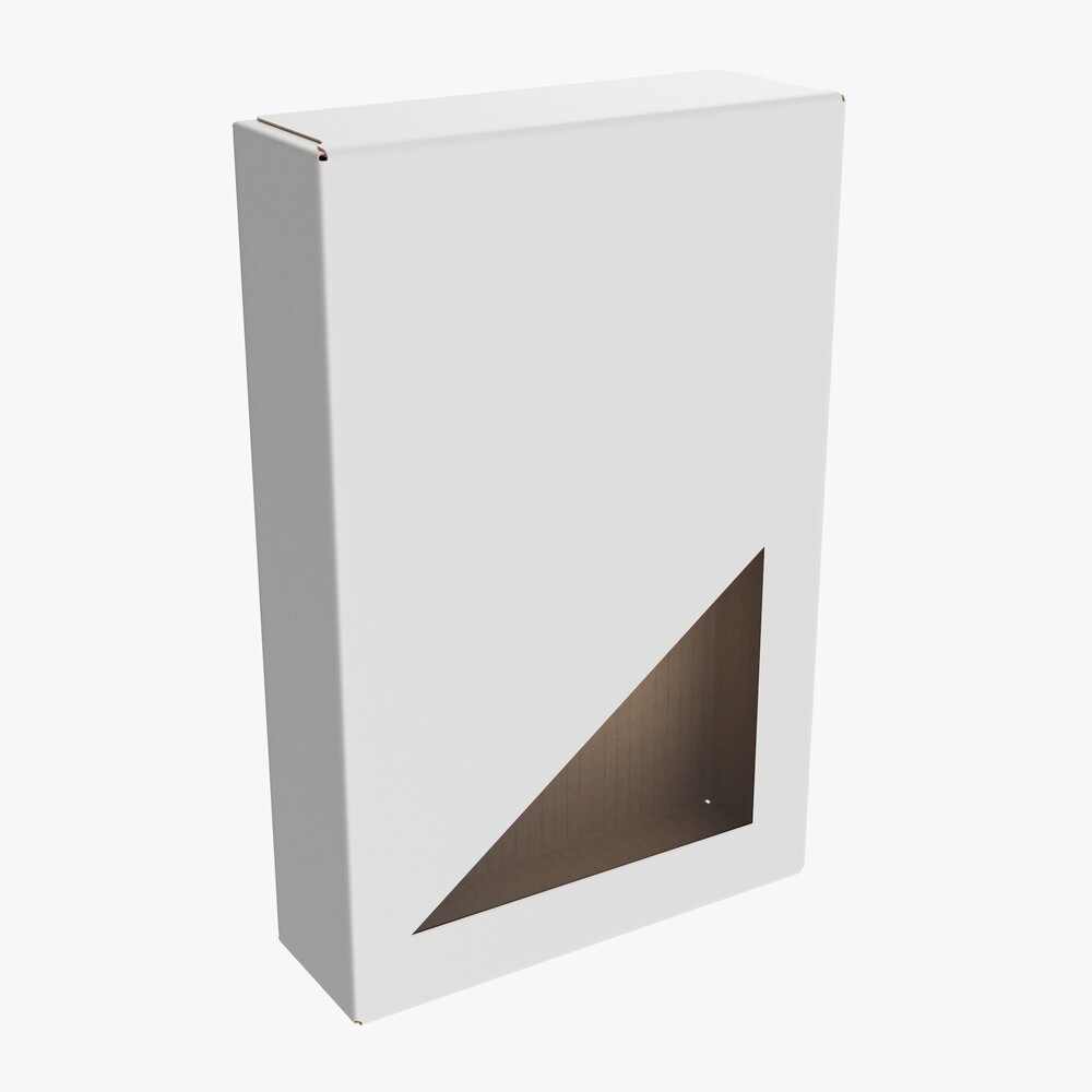 Cardboard Box With Window 05 Modèle 3D