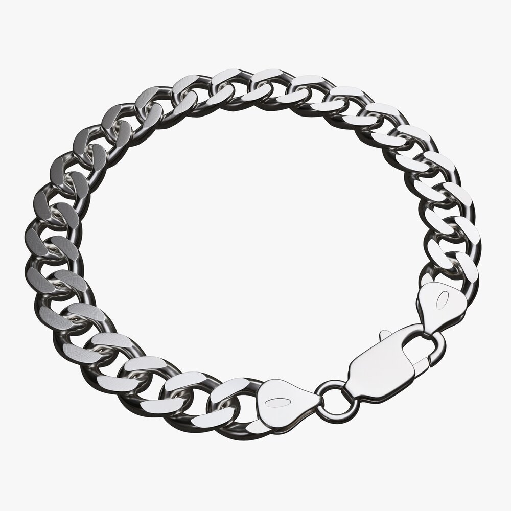 Chain Bracelet Locked 3D 모델 
