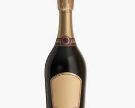 Champagne Bottle Mockup 01 Modèle 3D