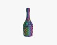 Champagne Bottle Mockup 01 3D 모델 