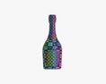 Champagne Bottle Mockup 01 3D-Modell