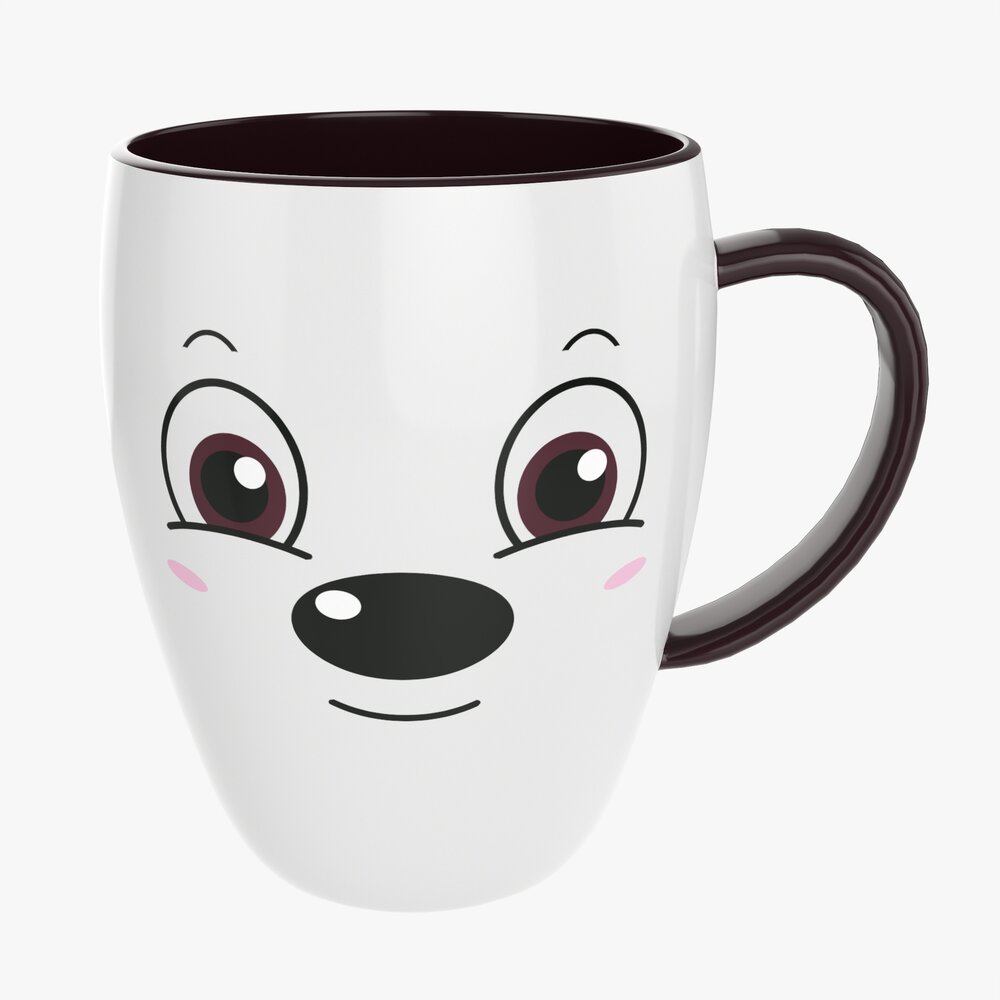 Coffee Mug With Handle 04 3D 모델 
