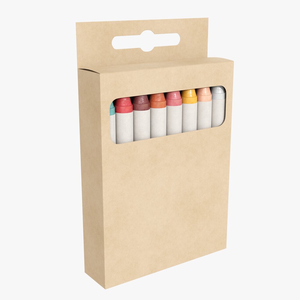 Crayons In Hanging Box 3Dモデル