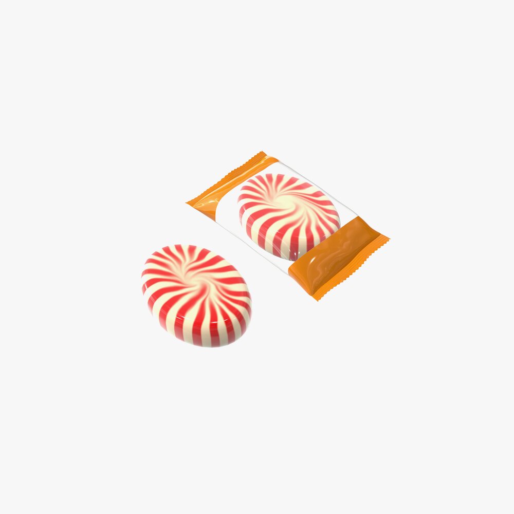 Blank Package With Caramel Mock Up 3Dモデル