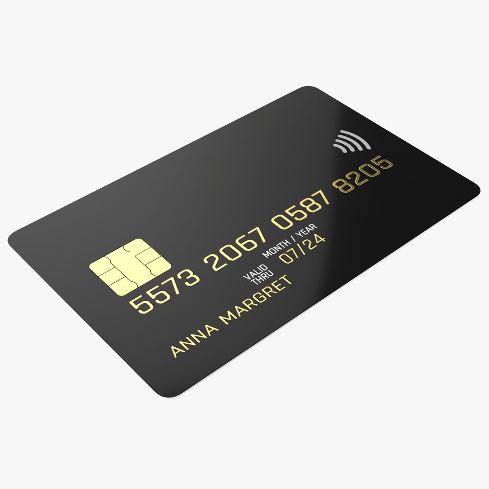 Credit Debit Card 02 3d model