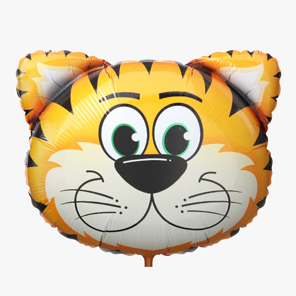 Decoration Foil Balloon 06 Tiger Modelo 3D