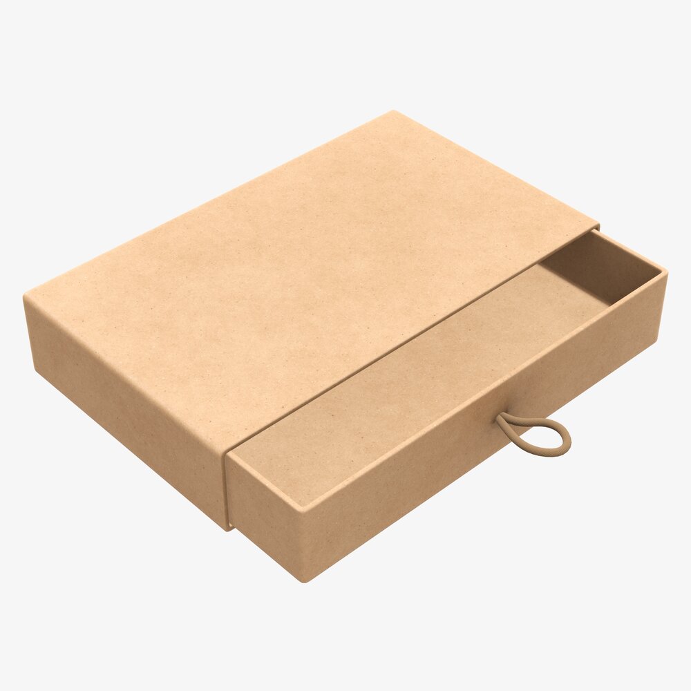 Drawer Paper Gift Box 01 3D 모델 