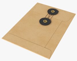 Envelope With String Mockup Modelo 3d