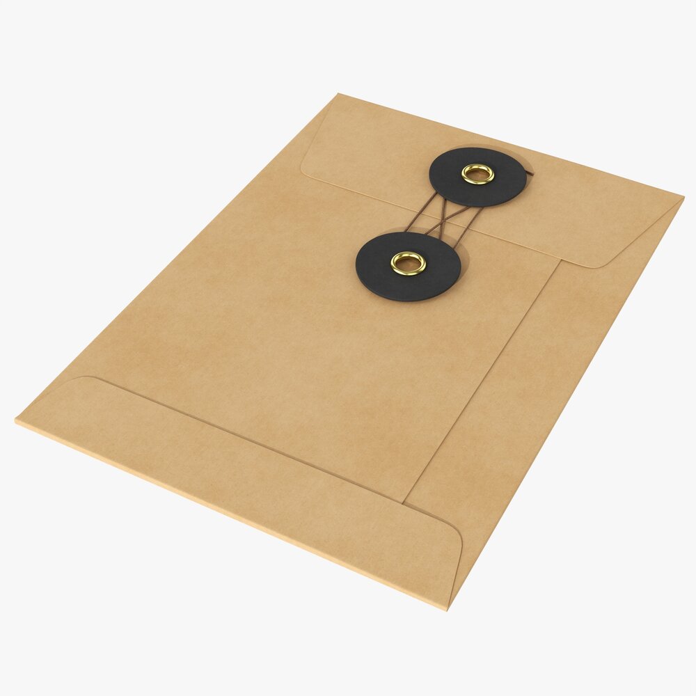 Envelope With String Mockup 3Dモデル