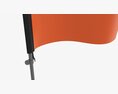 Feather Type Flag With Weight 3D模型