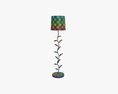 Floor Lamp Decorated With Leaves 3D-Modell