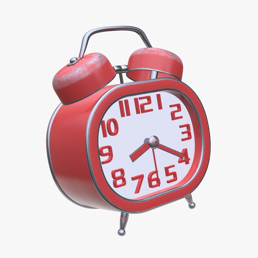 Retro Alarm Clock 3D 모델 