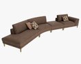 Four Section Sofa With Cushions 3D 모델 