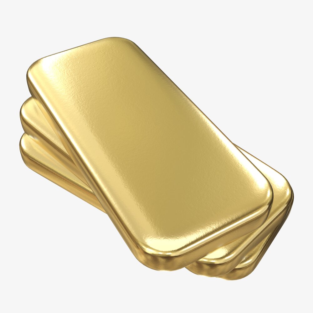 Gold Ingots 01 3D model