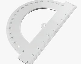Half-circle Protractor 01 3D model