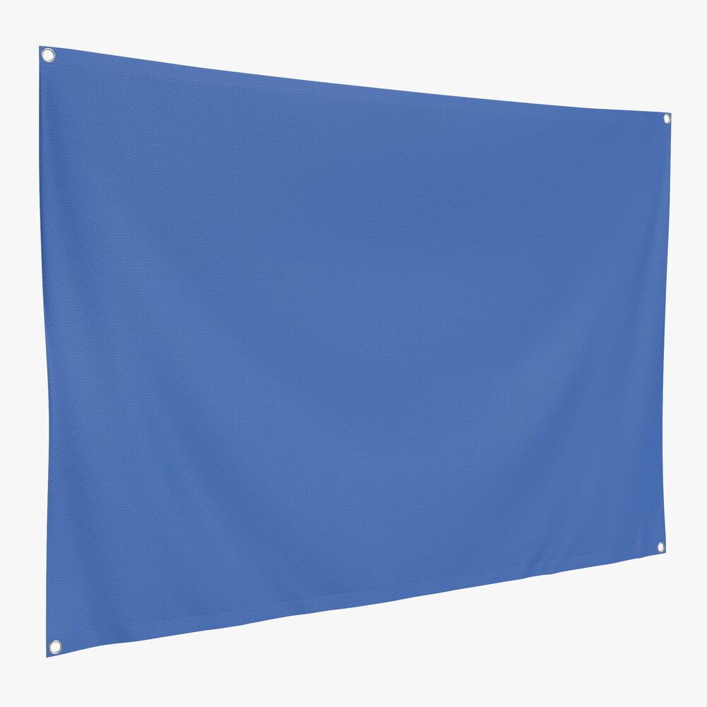 Hanging Banner With Eyelets Mockup 3Dモデル