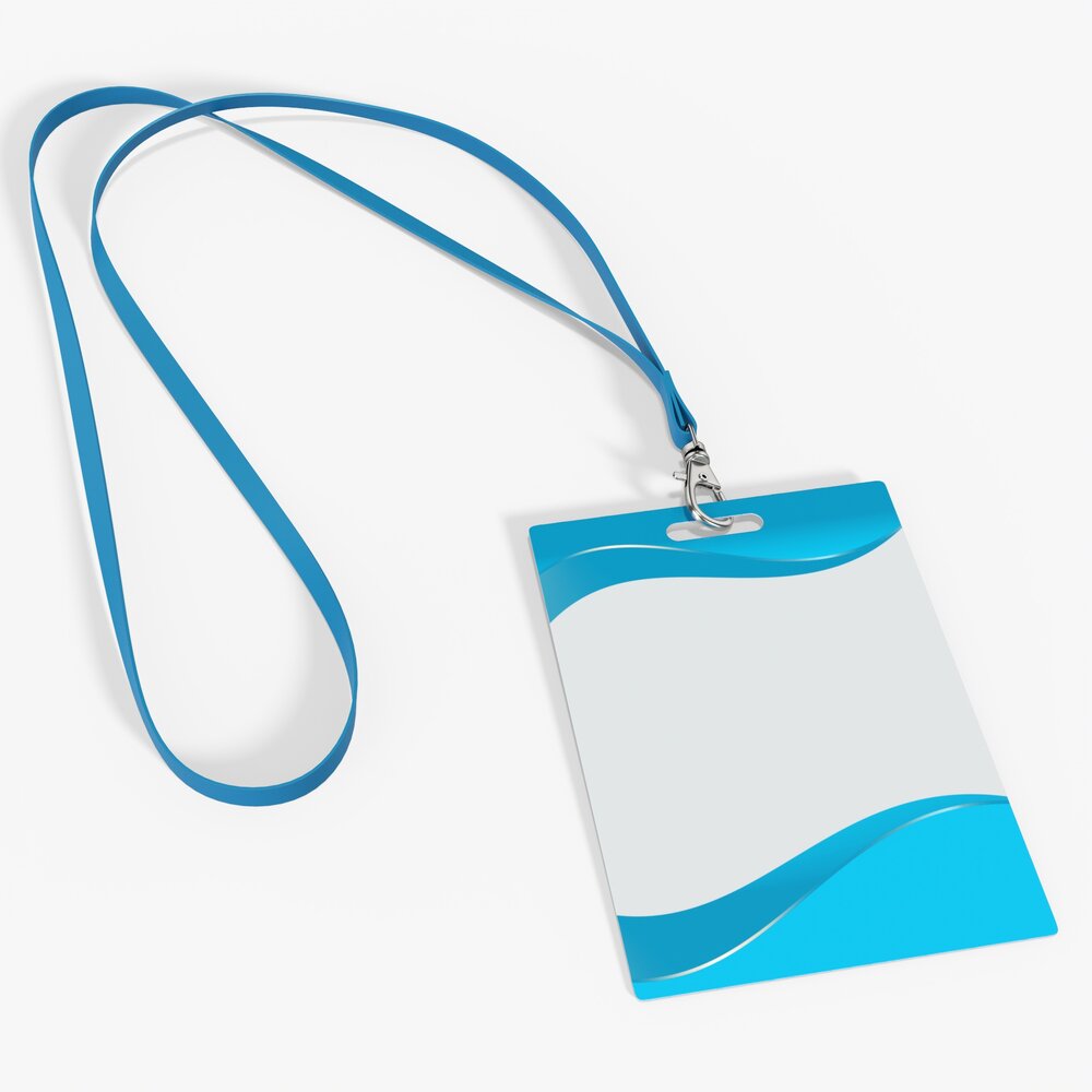 Identity Card On Strap Large 3D-Modell