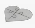 Jigsaw Puzzle Heart 01 Modèle 3d